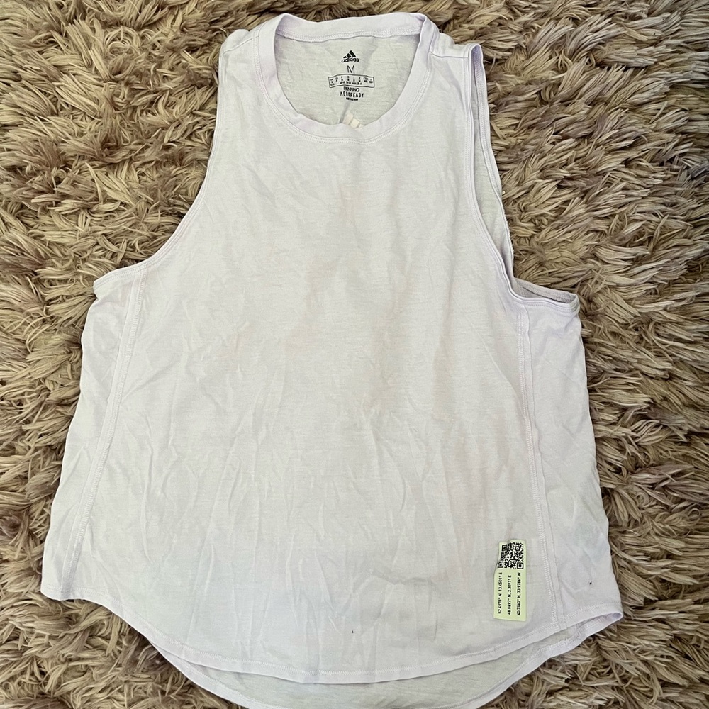 Adidas lavender muscle tank